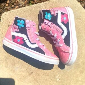 Toddler 8.5 high top sparkly vans